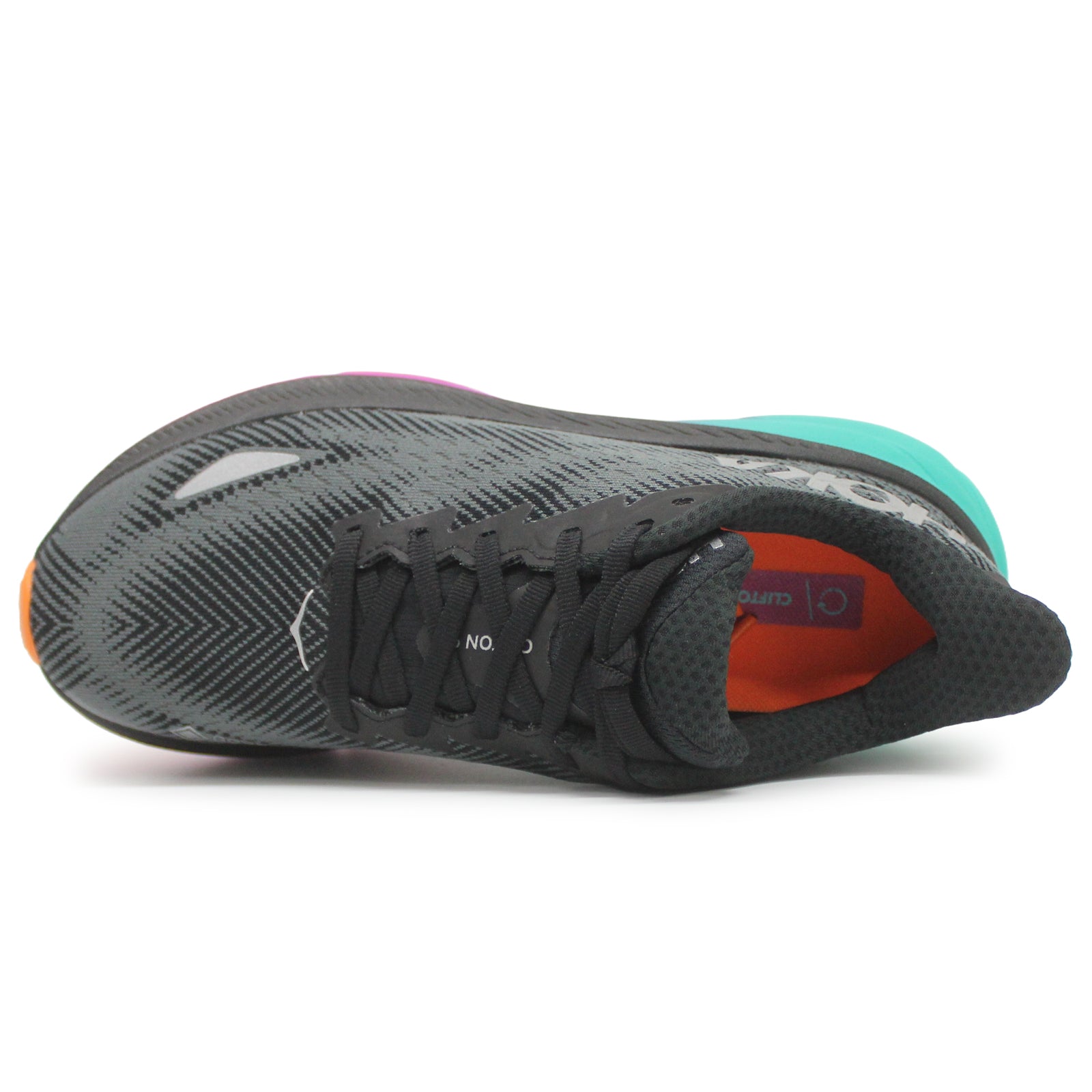 Hoka Clifton 9 GTX Textile Womens Trainers#color_black electric aqua