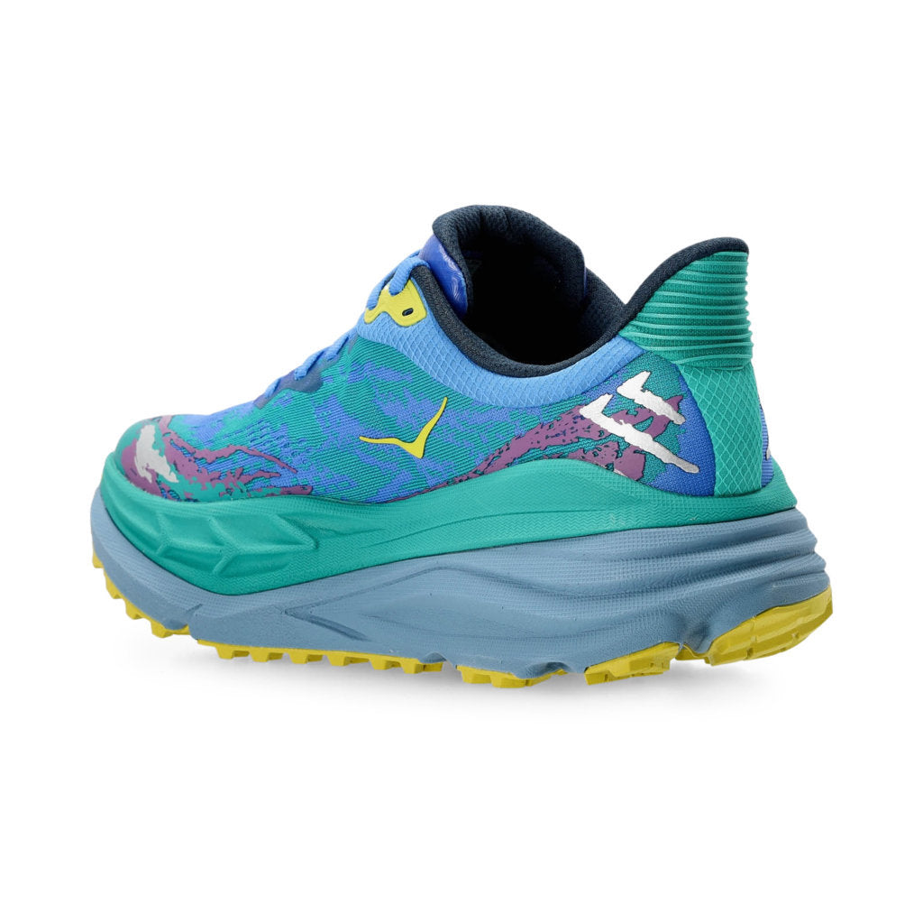 Hoka Stinson 7 Textile Synthetic Women's Running Shoes#color_virtual blue tech green