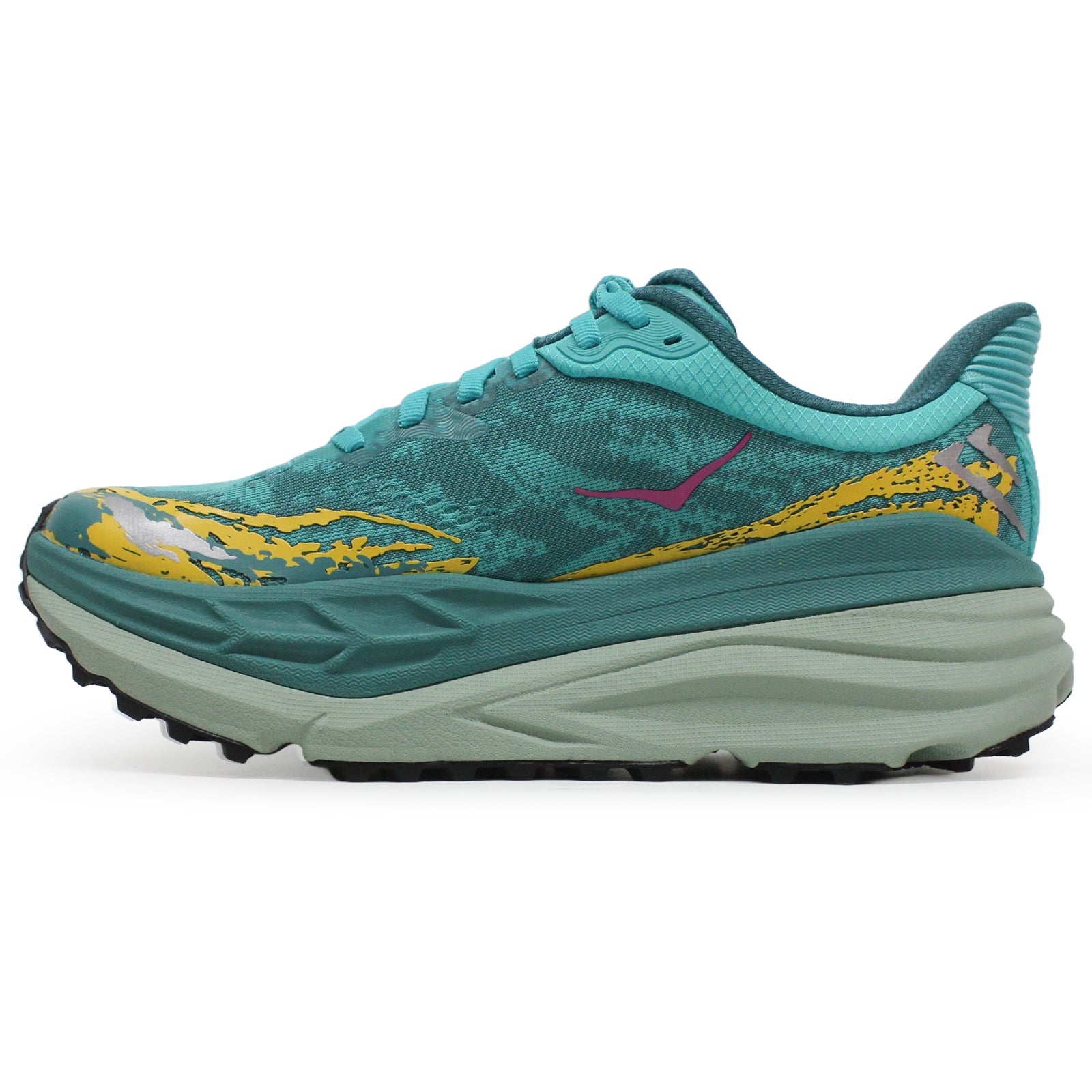 Hoka Stinson 7 Textile Synthetic Women's Running Shoes#color_electric aqua oceanic