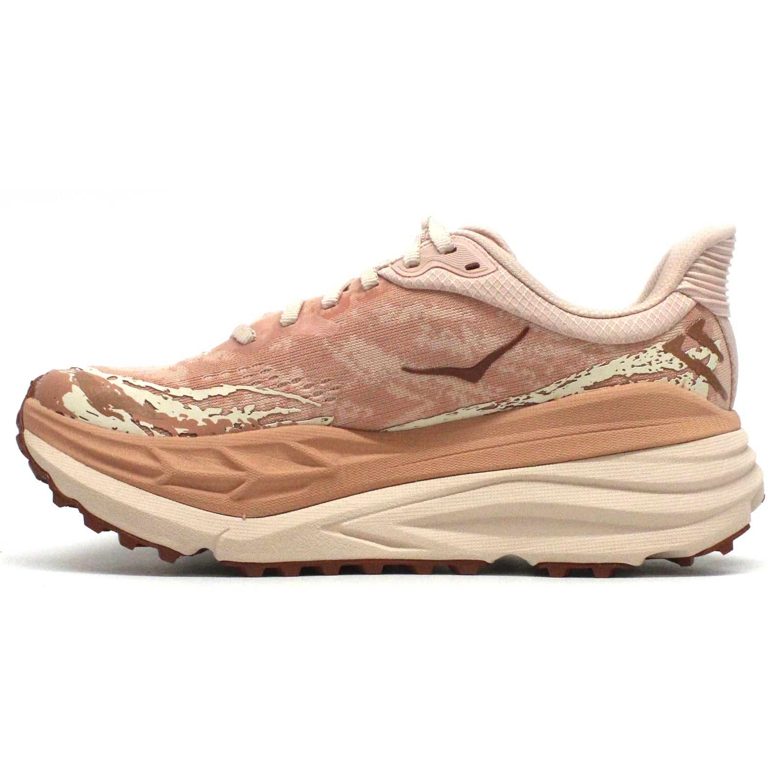 Hoka Stinson 7 Textile Synthetic Women's Running Shoes#color_cream sandstone