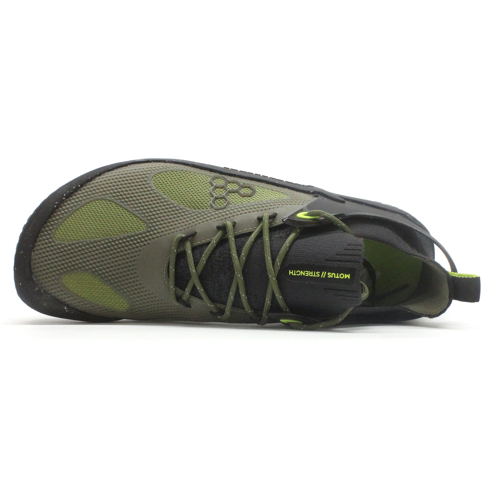 Vivobarefoot M Strength Textile Synthetic Womens Trainers#color_forest green acid lime