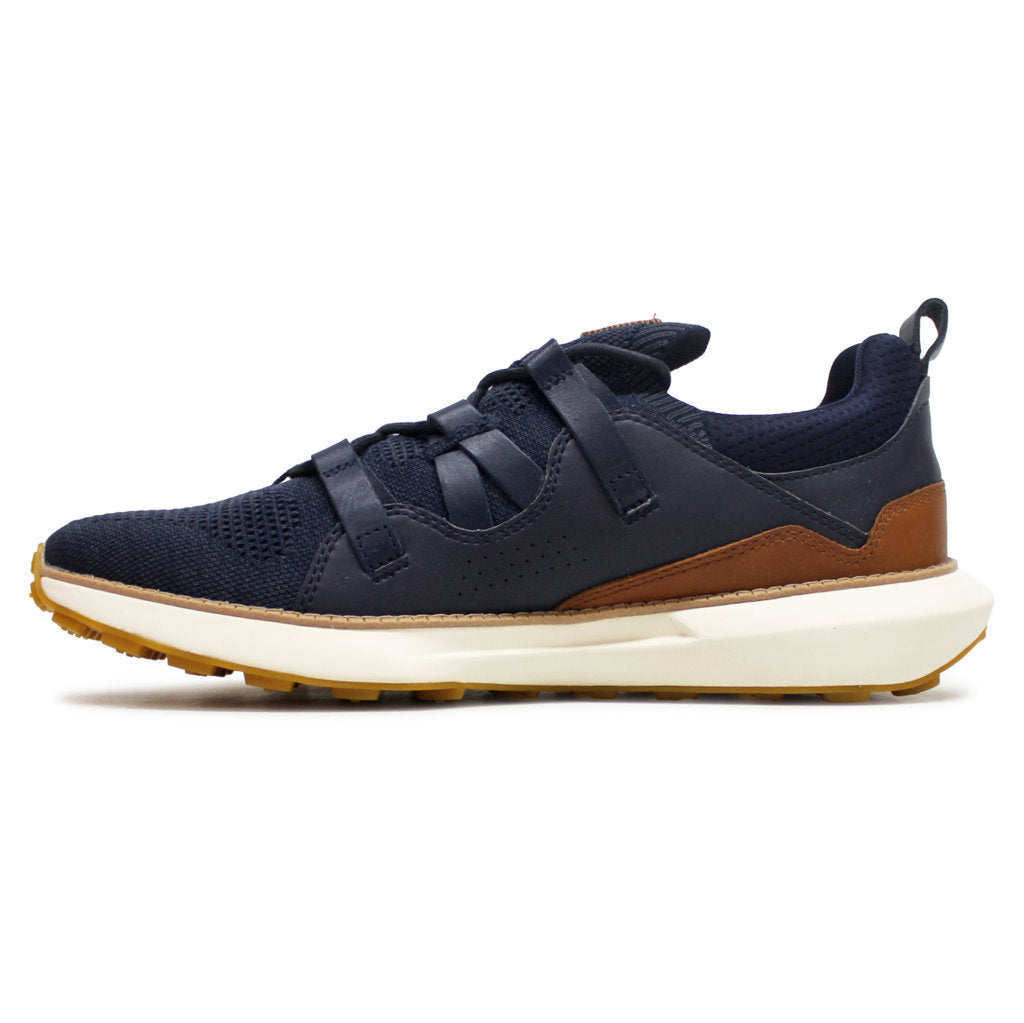 Cole Haan Grand Motion Stitchlite II Leather Textile Mens Trainers#color_Navy Tan Ivory