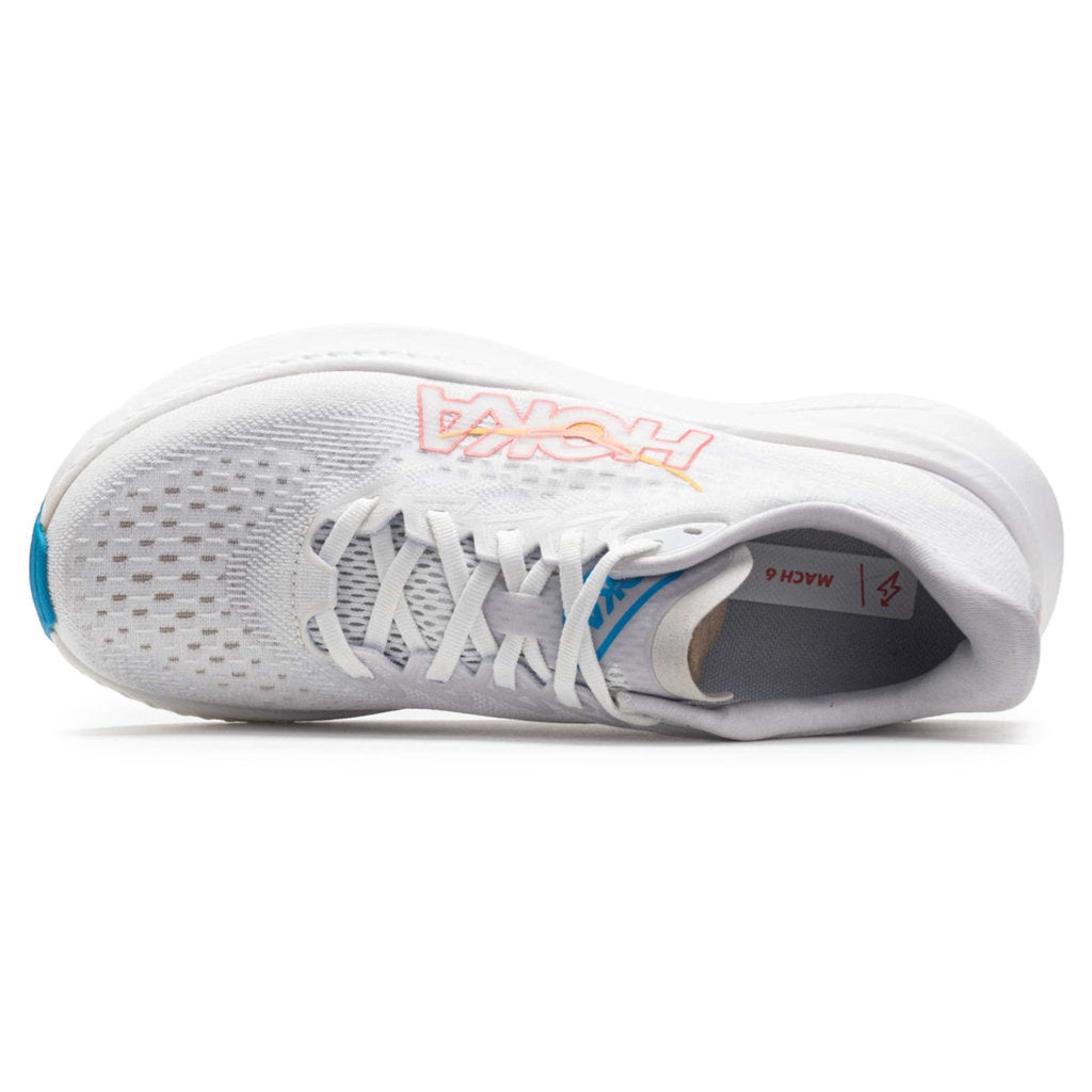 Hoka One One Mach 6 Textile Womens Sneakers#color_white nimbus cloud