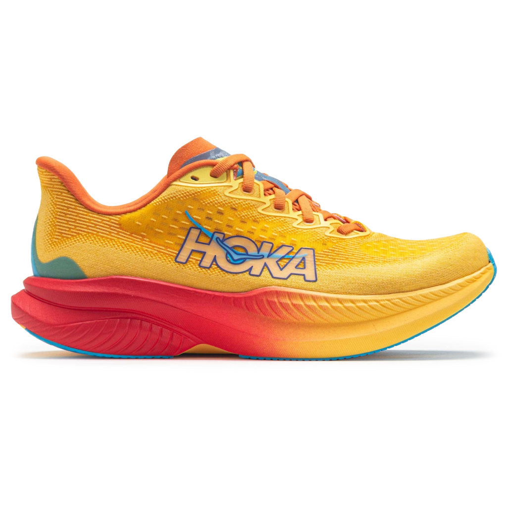 Hoka One One Mach 6 Textile Womens Sneakers#color_poppy squash