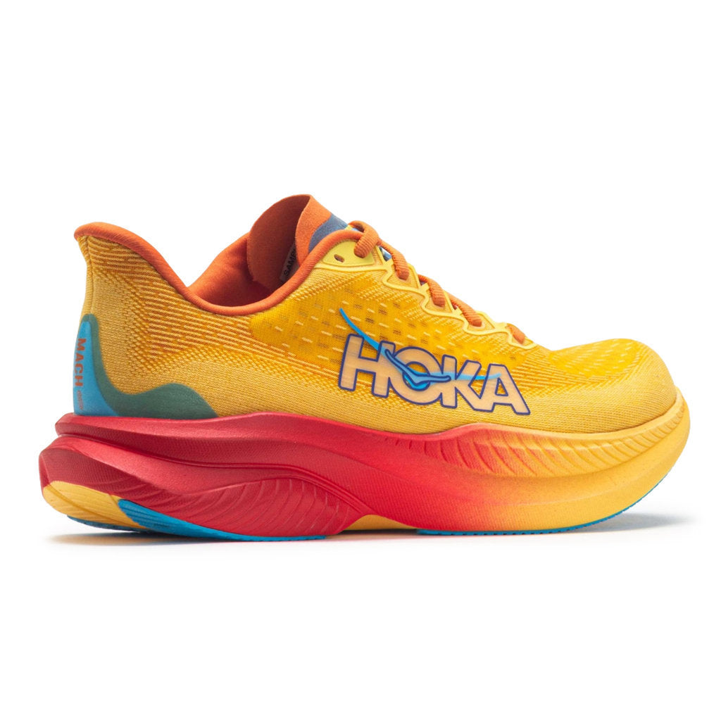 Hoka One One Mach 6 Textile Womens Sneakers#color_poppy squash