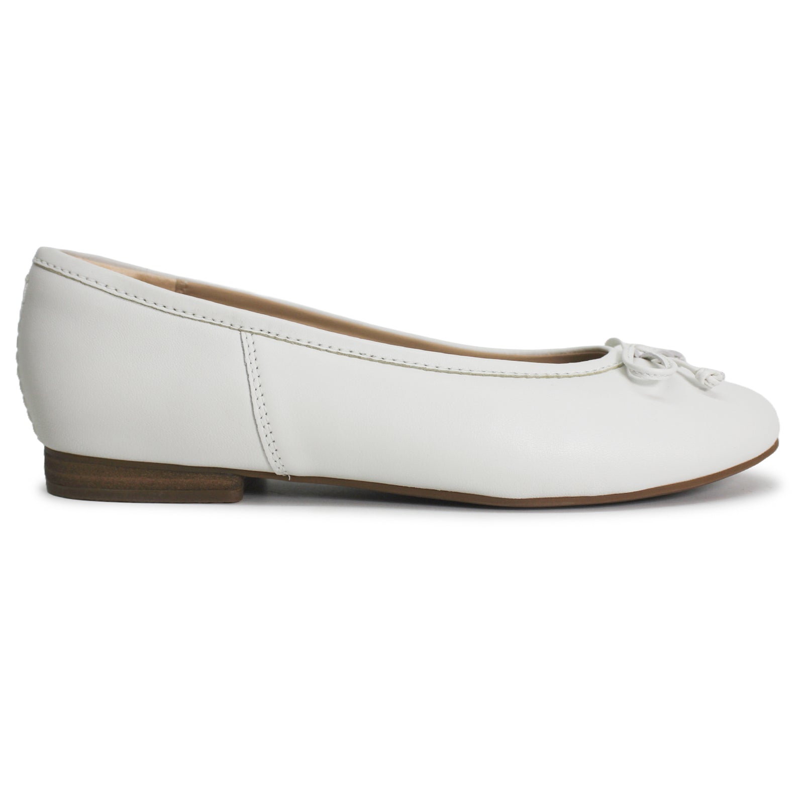 Clarks Fawna Lily Leather Womens Shoes#color_white