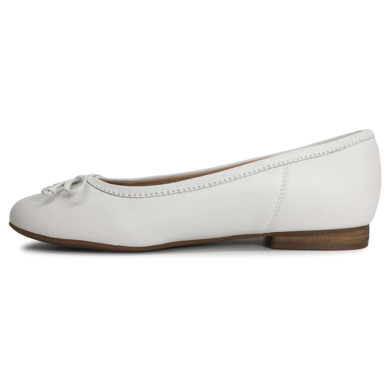 Clarks Fawna Lily Leather Womens Shoes#color_white