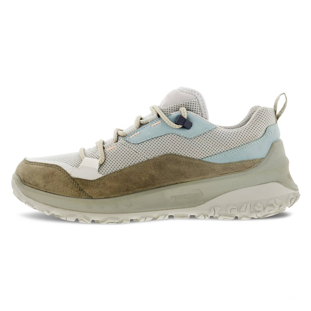 Ecco ULT-TRN Leather Textile Womens Shoes#color_Sage Gravel