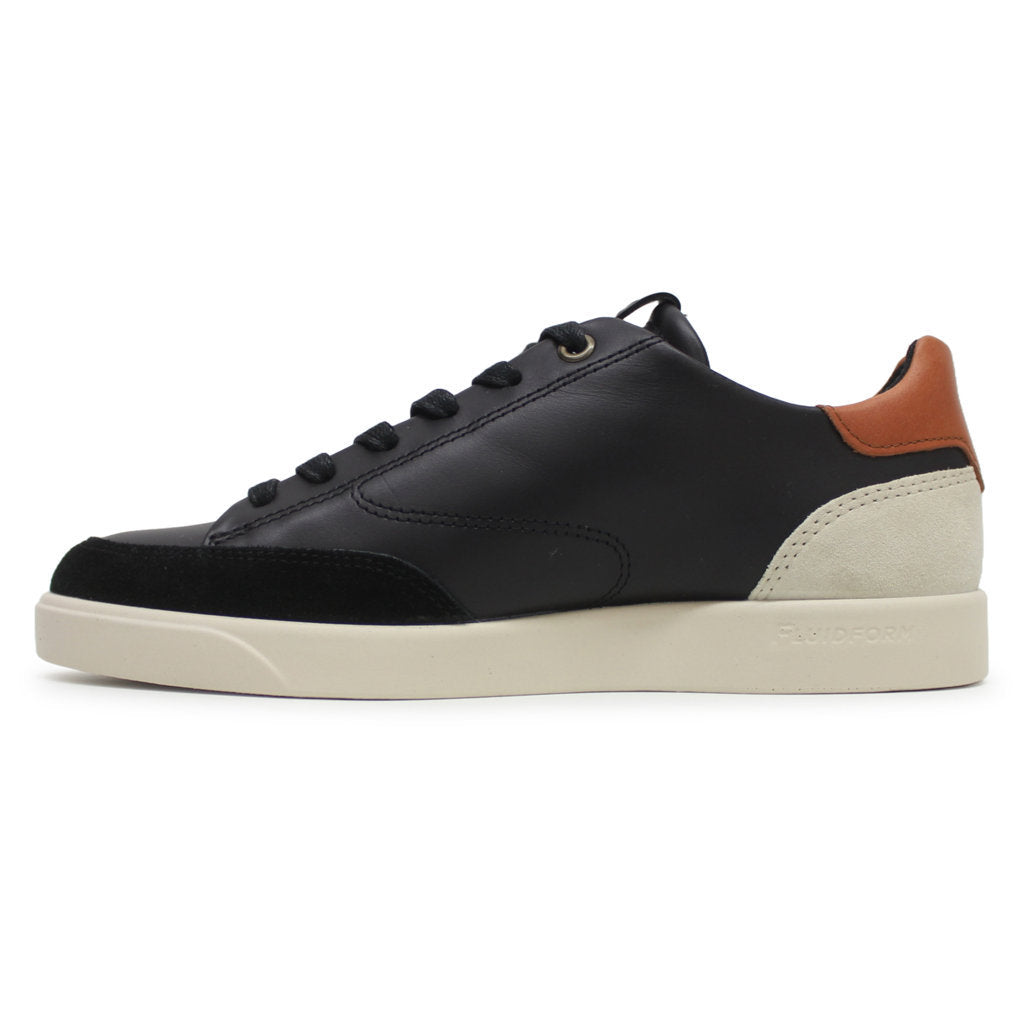 Ecco Street Lite 212853 Nubuck Leather Womens Trainers#color_Black Black Limestone