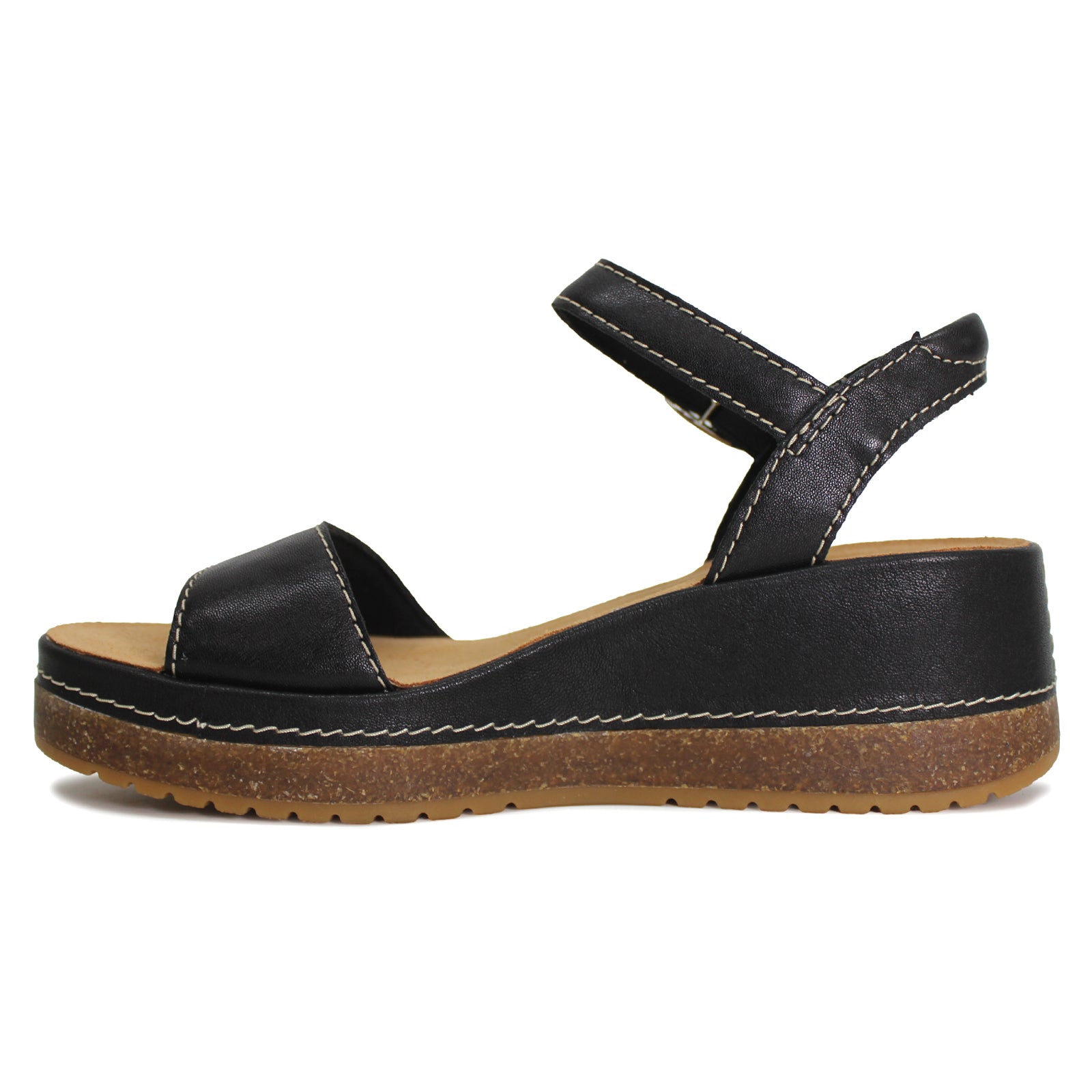 Clarks Kassanda Lily 26177295 Leather Womens Sandals - Black - 39#color_black