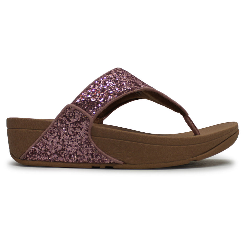 FitFlop Lulu Glitter Toe Synthetic Womens Sandals#color_Metallic Soft Blush