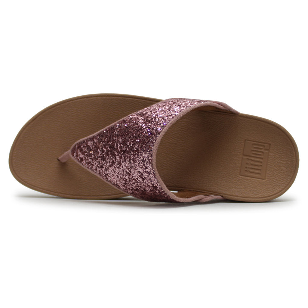 FitFlop Lulu Glitter Toe Synthetic Womens Sandals#color_Metallic Soft Blush