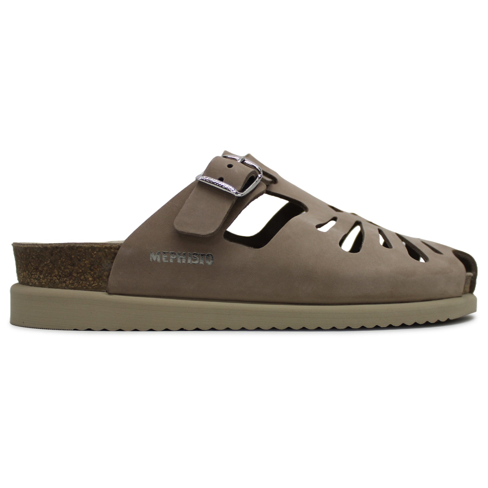 Mephisto Hedina P5143101 Nubuck Leather Womens Sandals - Light Taupe - 42#color_light taupe