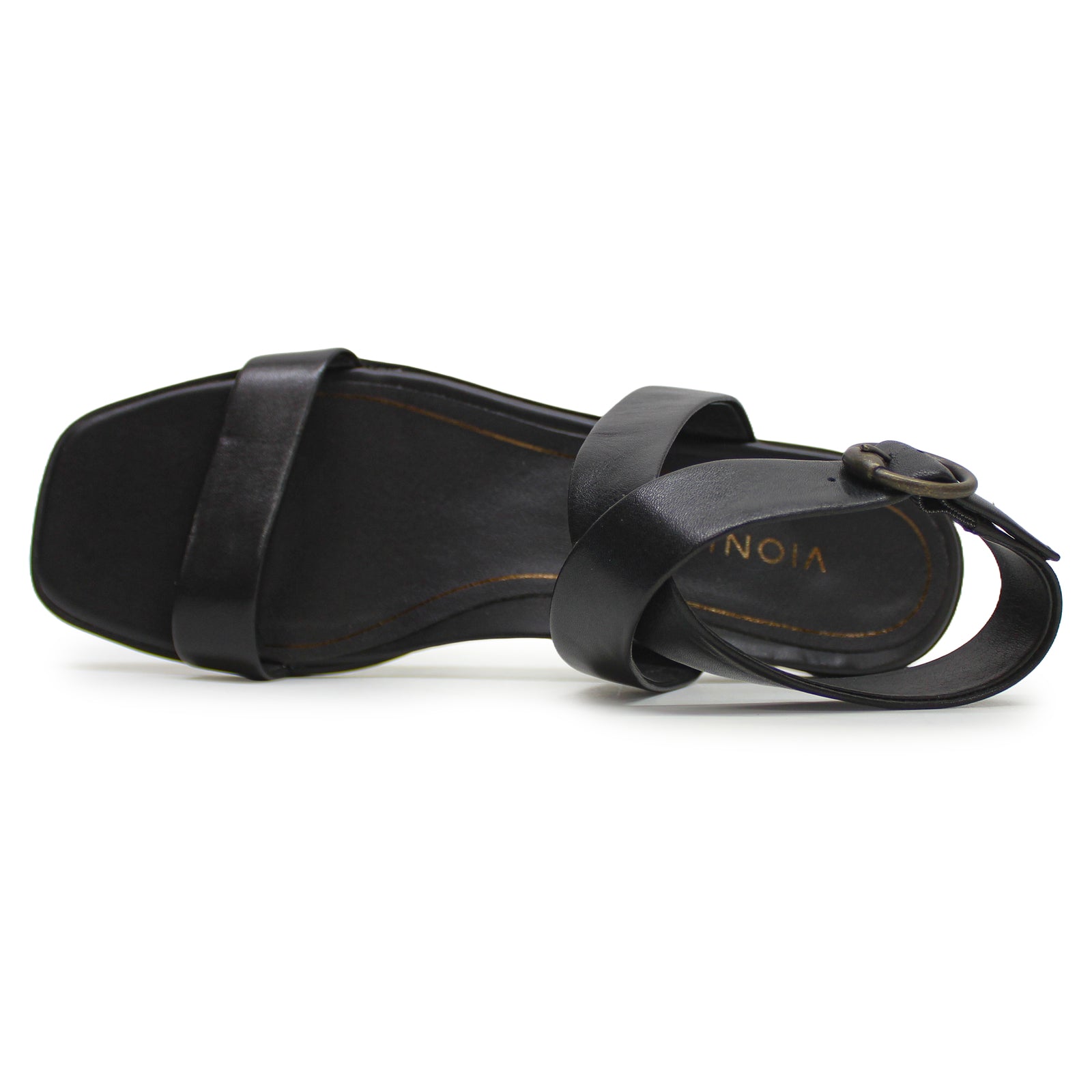 Vionic Anaya Leather Womens Sandals#color_black