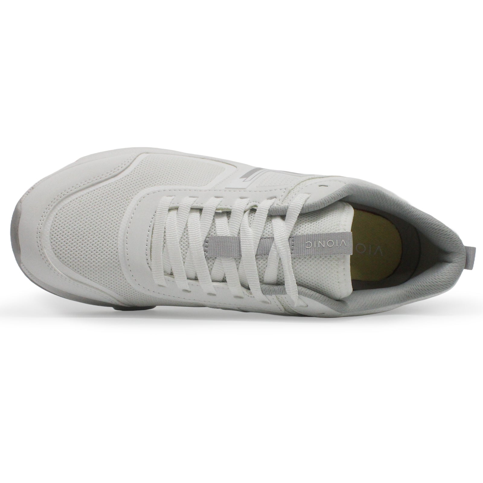 Vionic WStrider Leather Textile Womens Trainers#color_white