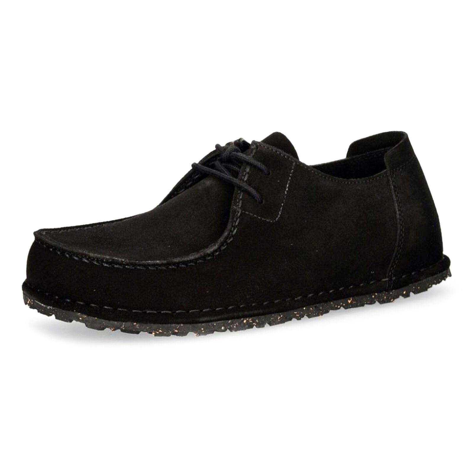 Birkenstock Utti Lace Suede Leather Unisex Shoes#color_black