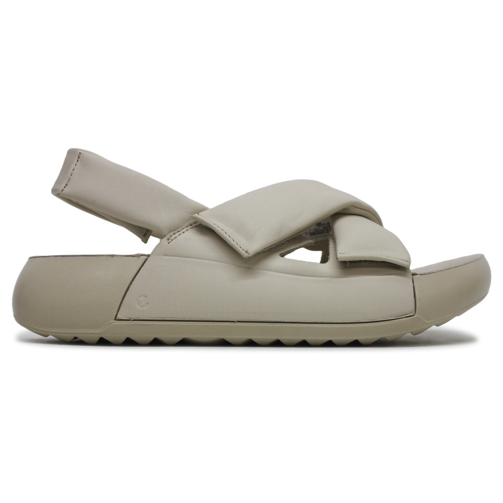 Ecco Cozmo PF 206653 206653-01378 Leather Womens Sandals - Limestone - 41#color_limestone