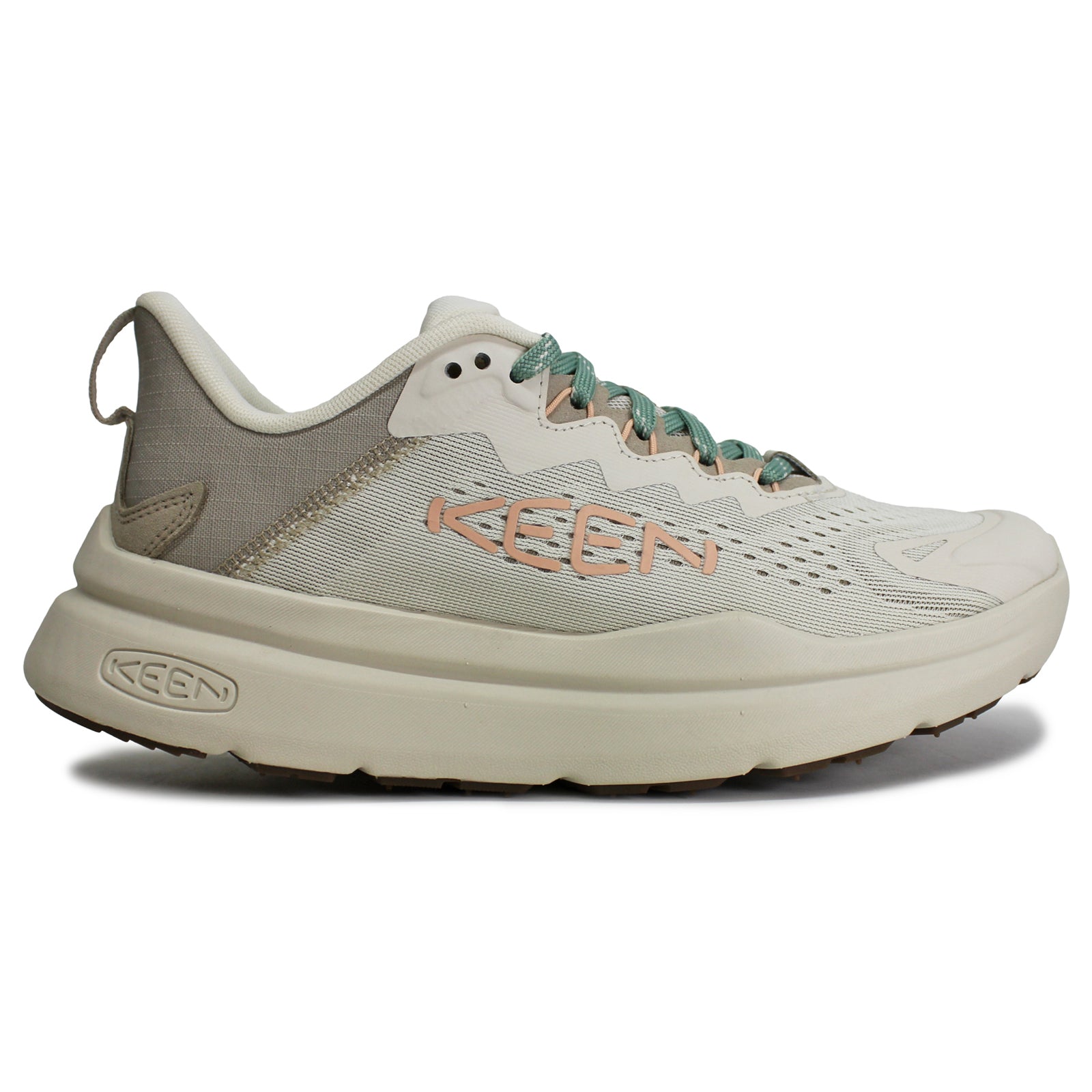 Keen WK450 1028918 Textile Synthetic Womens Trainers - Birch Peach Parfait - 39.5#color_birch peach parfait