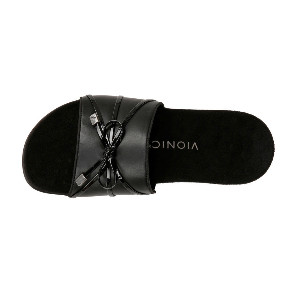 Vionic Bella Slide Synthetic Womens Sandals#color_black