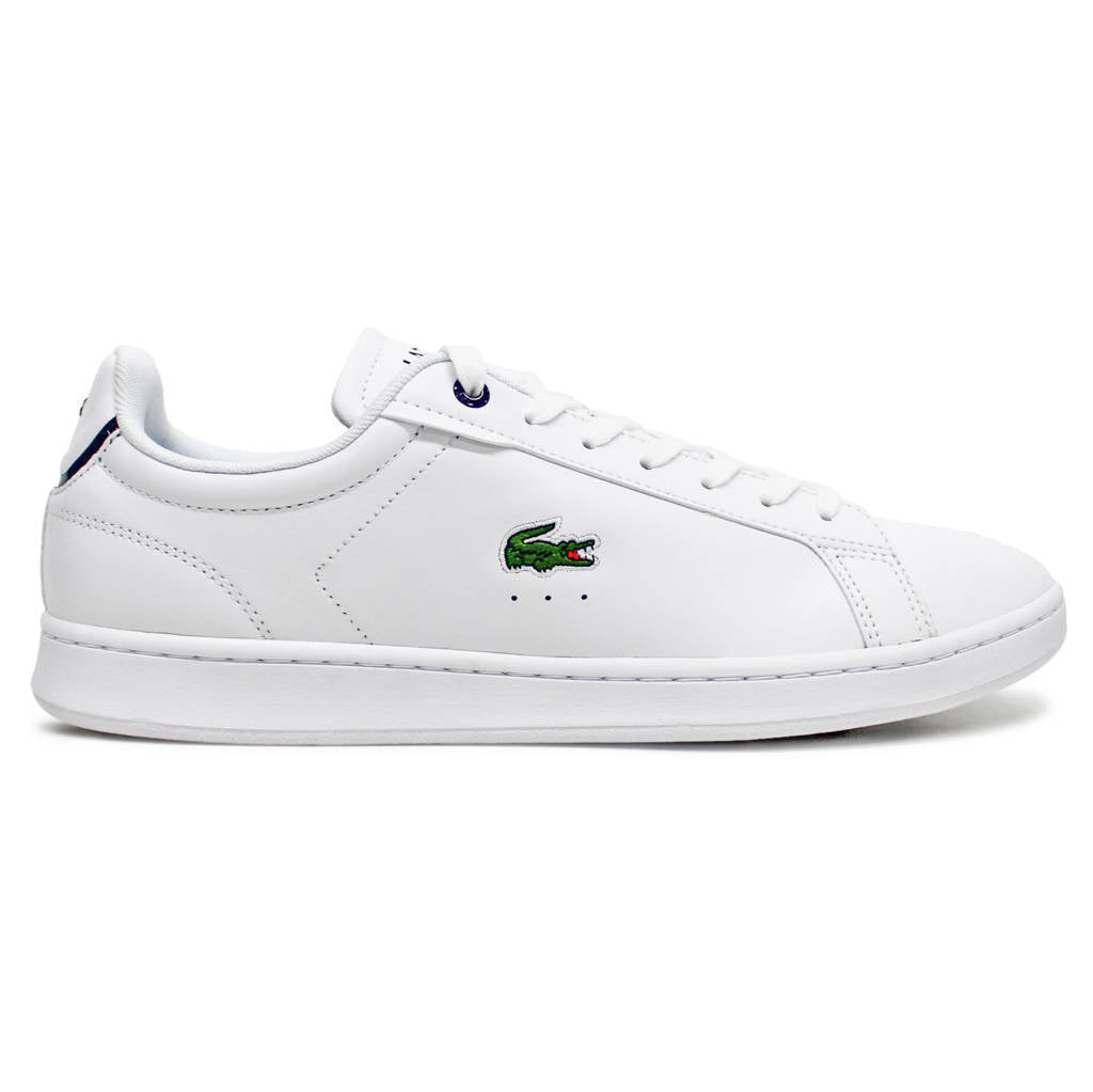 Lacoste Carnaby Pro BL Leather Synthetic Mens Sneakers#color_white navy