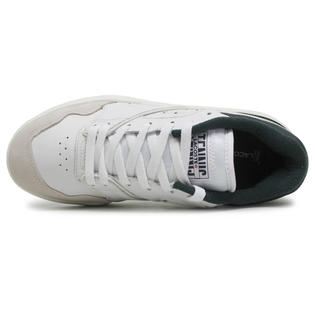 Lacoste Lineshot Leather Womens Sneakers#color_white dark green