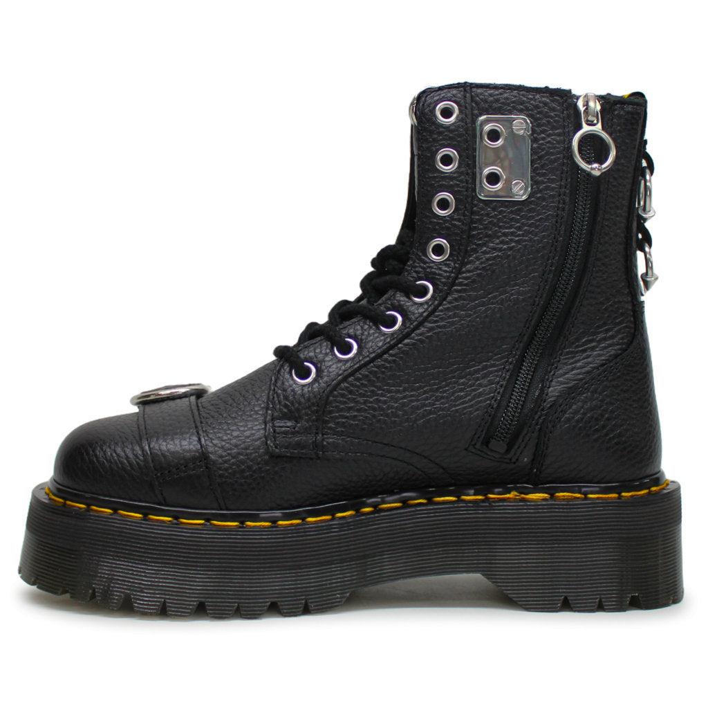 Dr. Martens Jadon HDW Milled Nappa Leather Unisex Boots#color_black