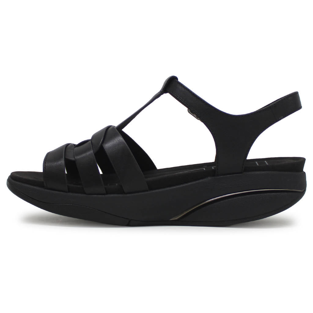 MBT Kiyo Soft Leather Womens Sandals#color_black black