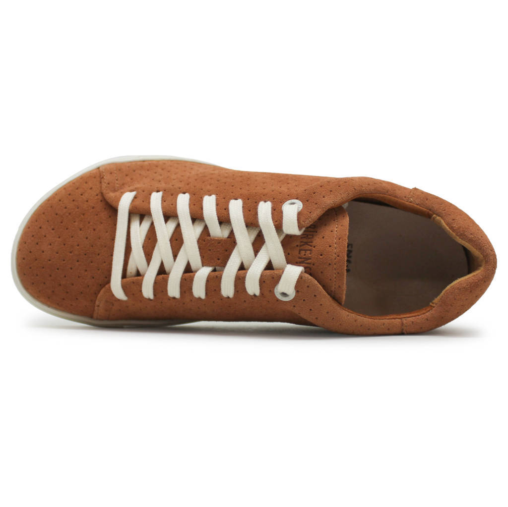 Birkenstock Bend Low Dotted Suede Leather Unisex Sneakers#color_burnt orange