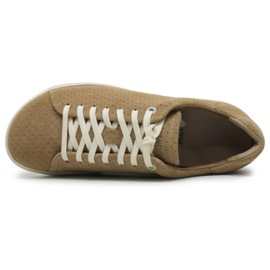 Birkenstock Bend Low Dotted Suede Leather Unisex Sneakers#color_new beige