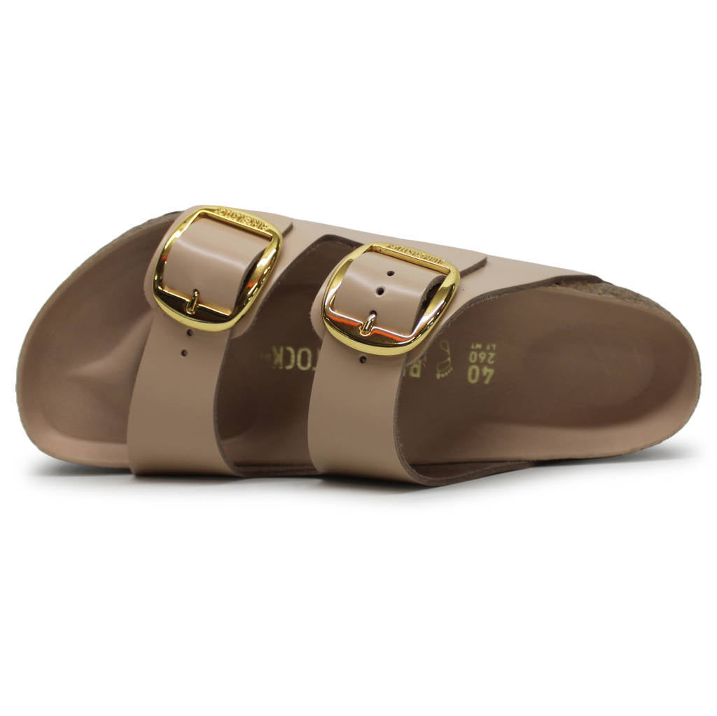 Birkenstock Arizona Big Buckle Patent Leather Unisex Sandals#color_high shine new beige