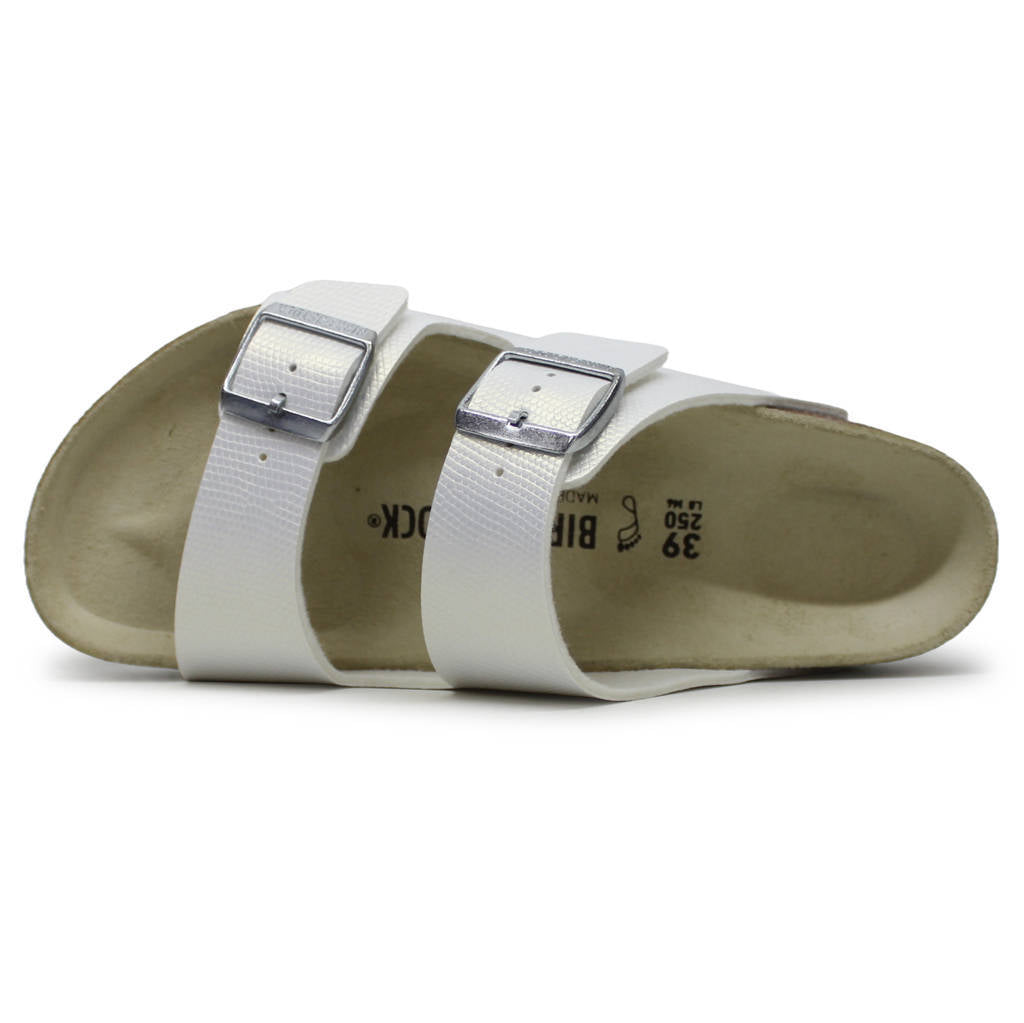 Birkenstock Arizona BS Birko-Flor Embossed Unisex Sandals#color_shiny lizard white