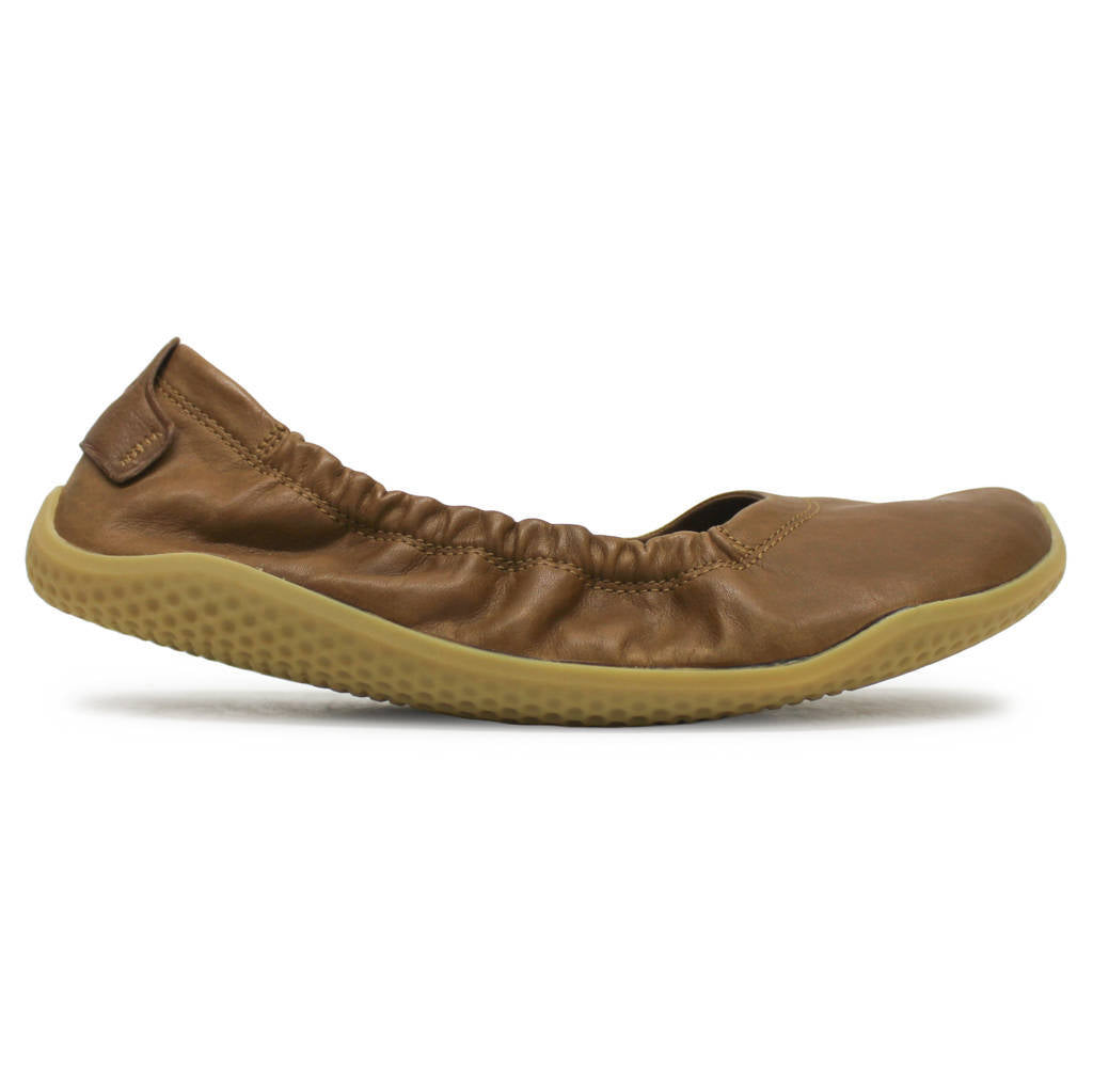 Vivobarefoot Asana Yin Ballerina Leather Womens Shoes#color_tan