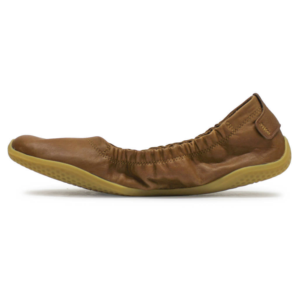 Vivobarefoot Asana Yin Ballerina Leather Womens Shoes#color_tan