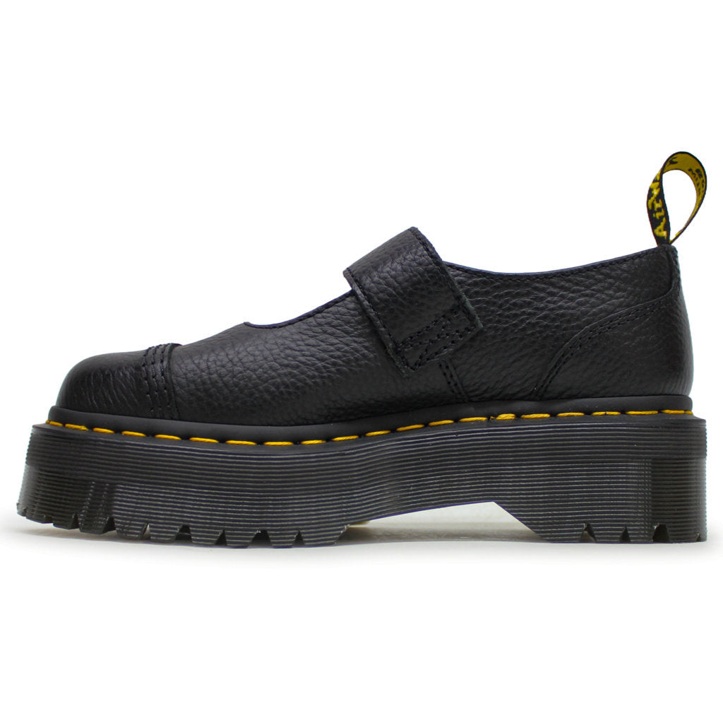 Dr. Martens Addina Flower Milled Nappa Leather Womens Shoes#color_black