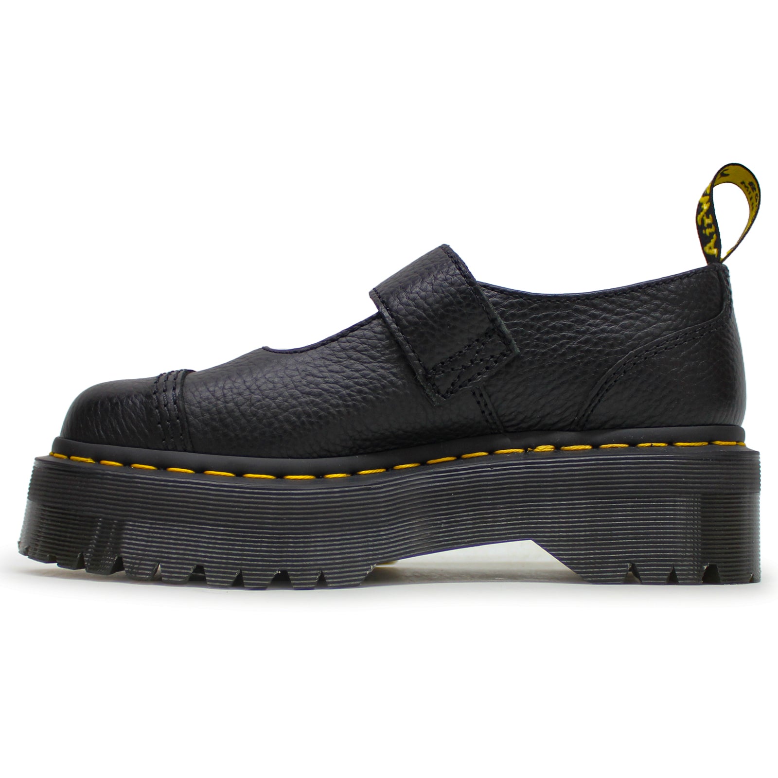 Dr. Martens Addina Flower 27644001 Milled Nappa Leather Womens Shoes - Black - 4#color_black