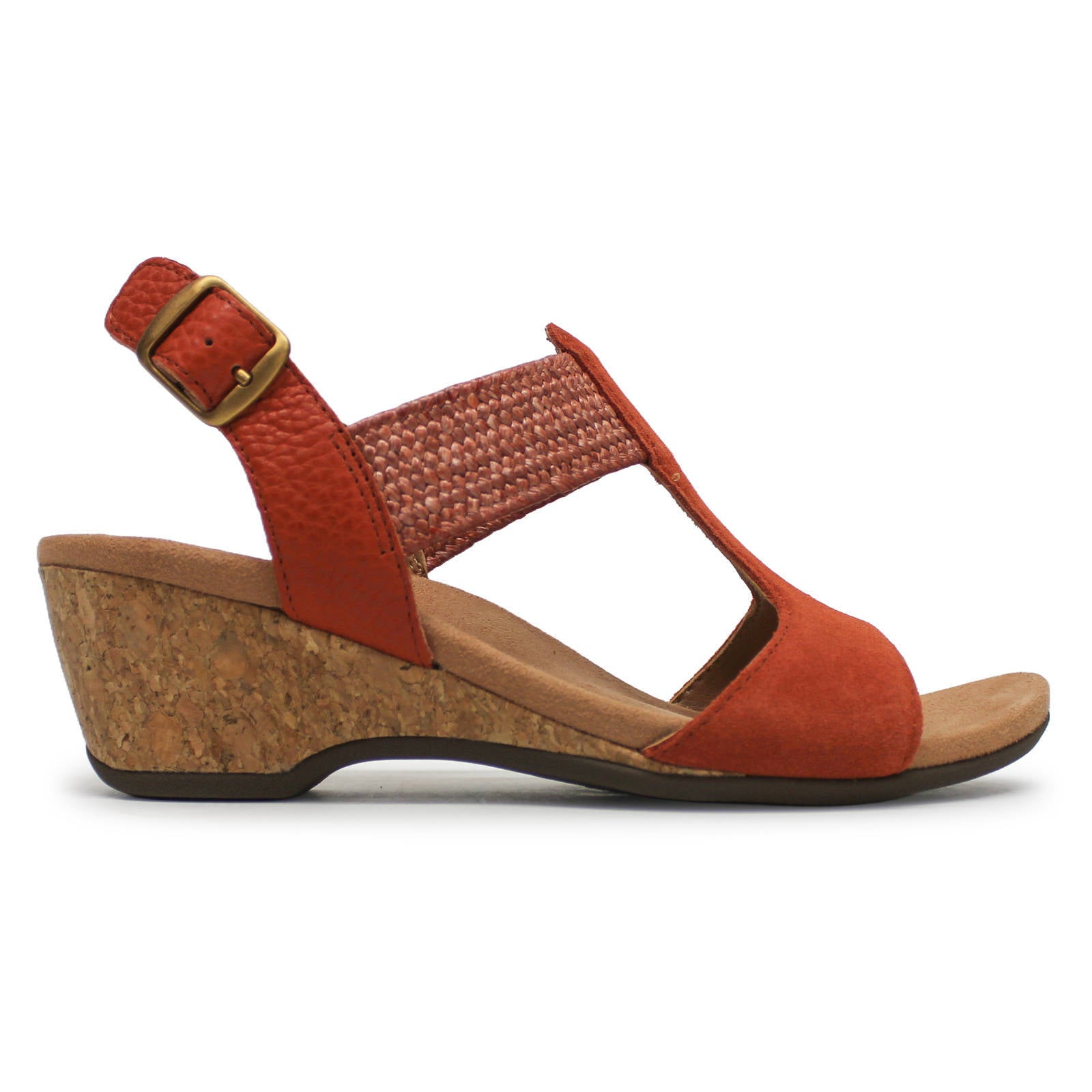 Vionic Kaytie Suede Womens Sandals#color_clay