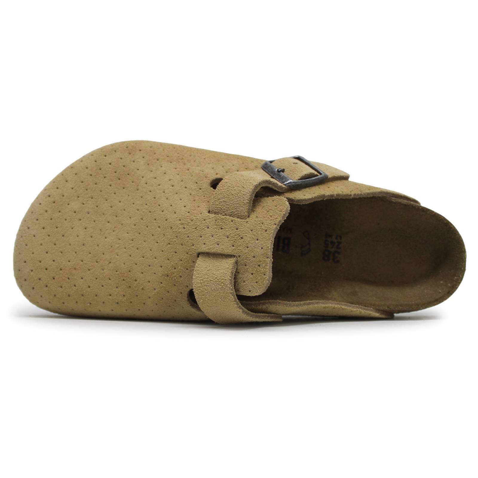 Birkenstock Boston BS Suede Embossed Unisex Sandals#color_emboss dots new beige