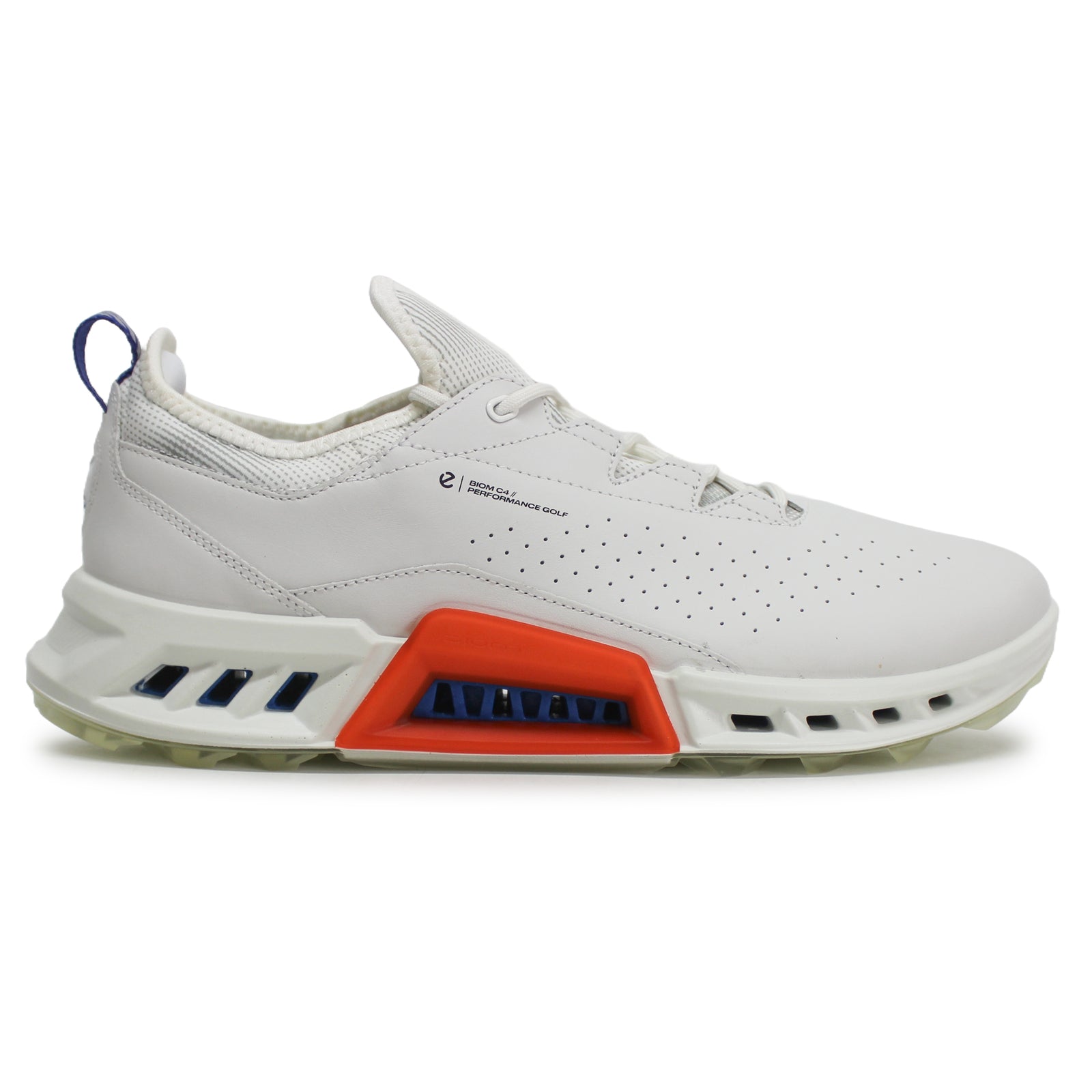 Ecco Golf Biom C4 130404-57208 Leather Textile Mens Trainers - White Mazarine Blue - 46#color_white mazarine blue