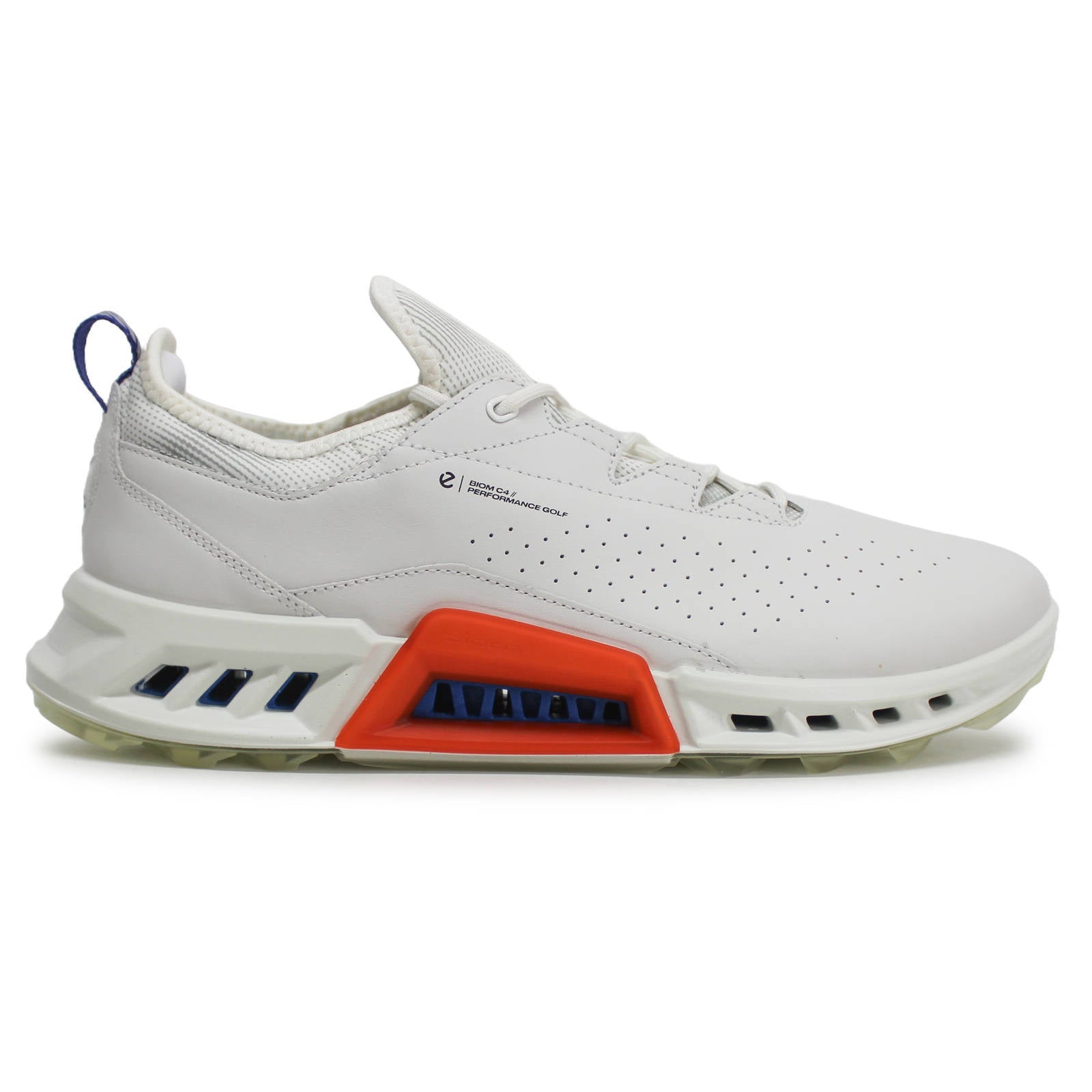 Ecco Golf Biom C4 Leather Textile Mens Sneakers#color_white mazarine blue