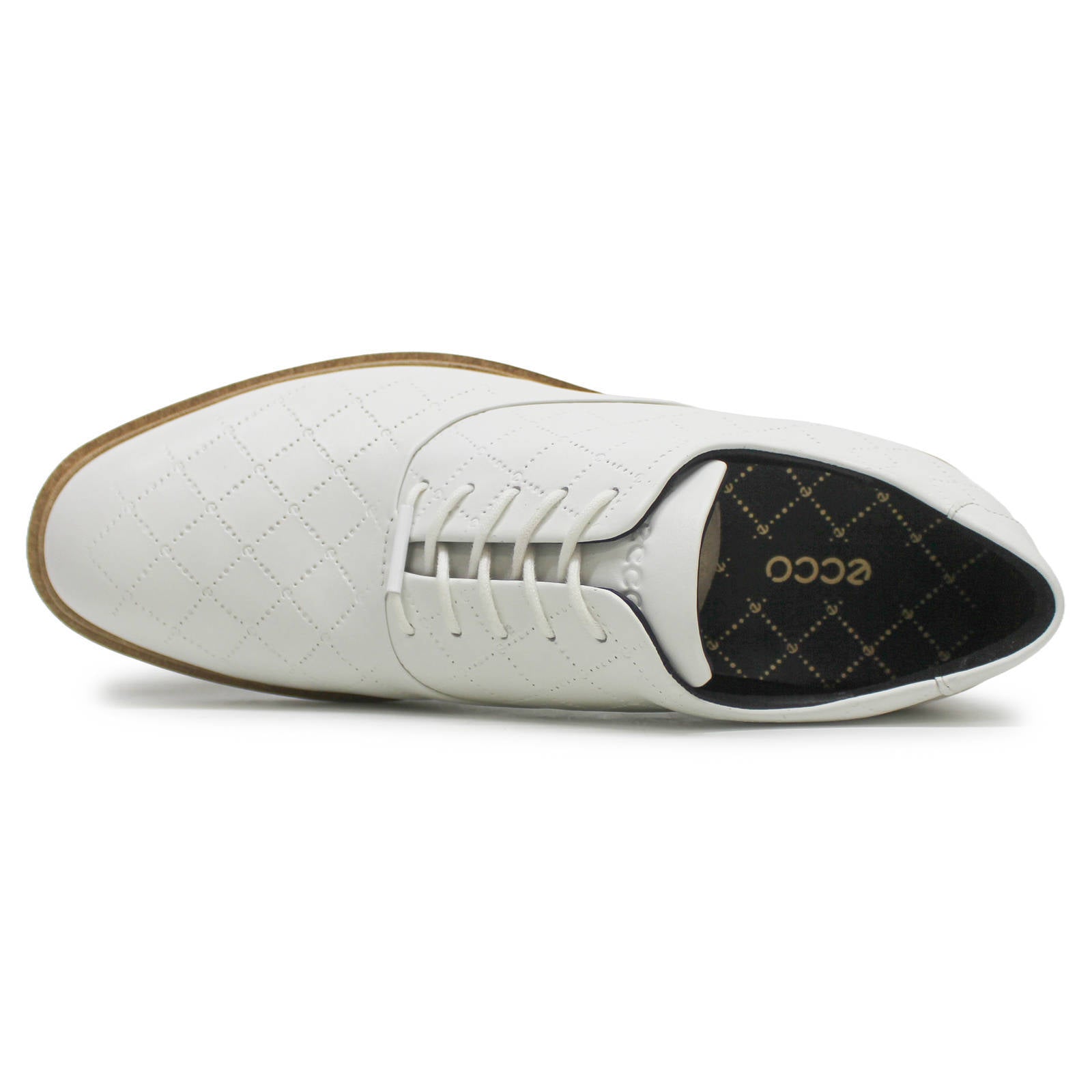 Ecco Golf Classic Hybrid Leather Mens Shoes#color_white