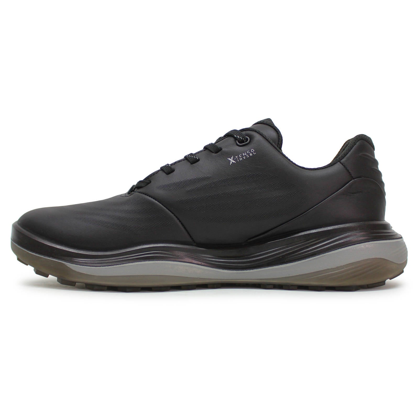 Ecco Golf LT1 Leather Mens Sneakers#color_black