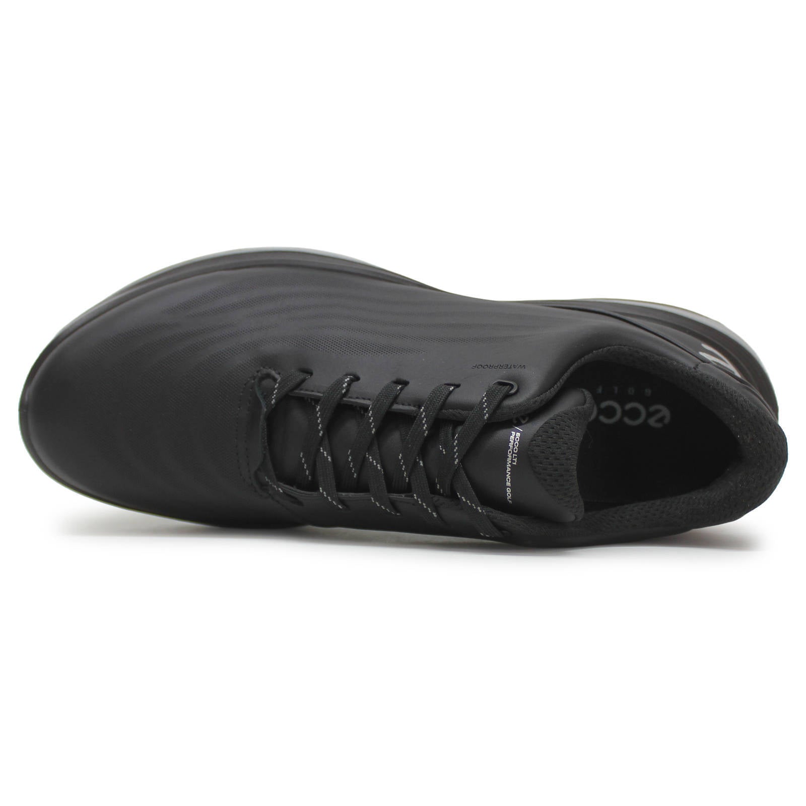 Ecco Golf LT1 Leather Mens Sneakers#color_black