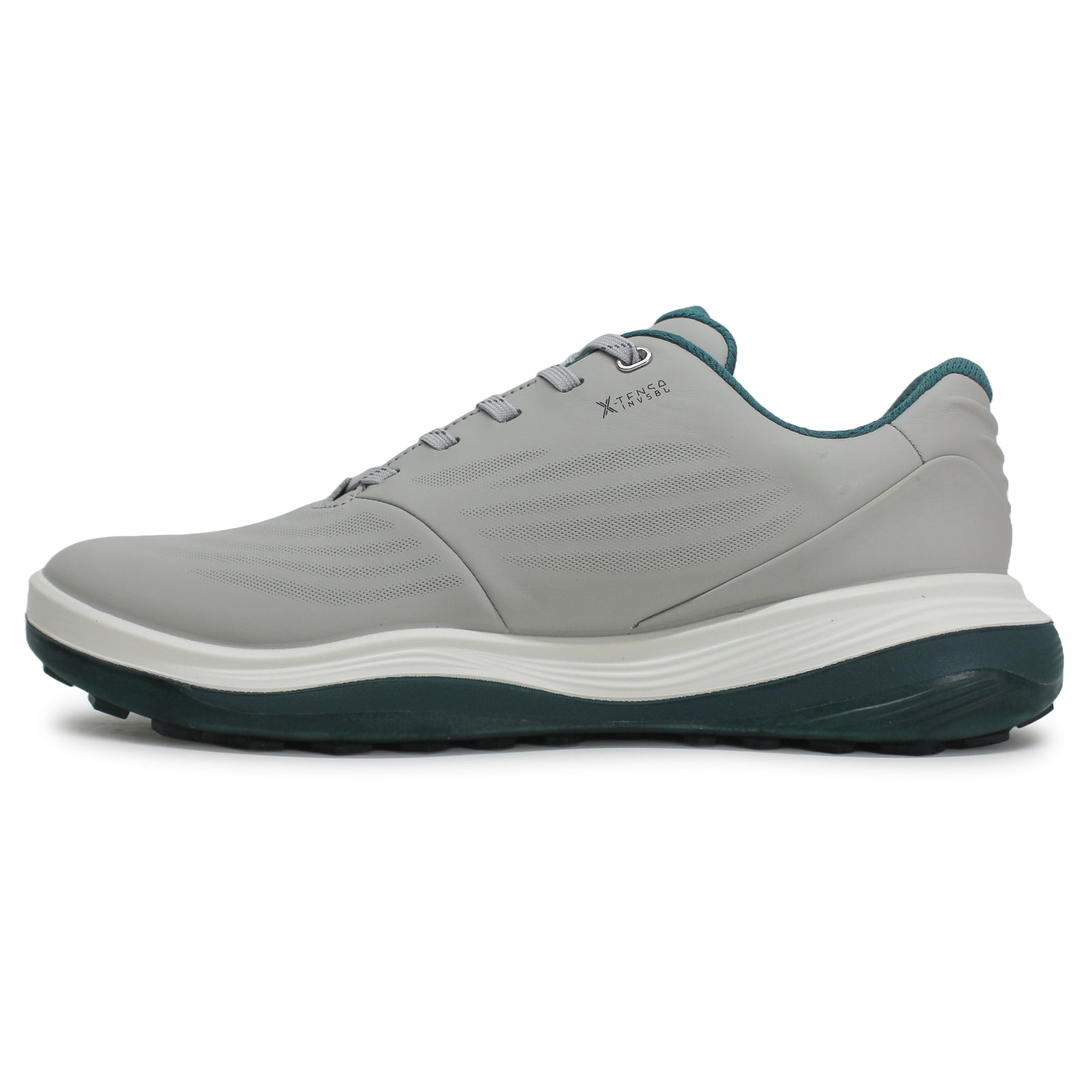 Ecco Golf LT1 132264-01379 Leather Mens Trainers - Concrete - 41#color_concrete