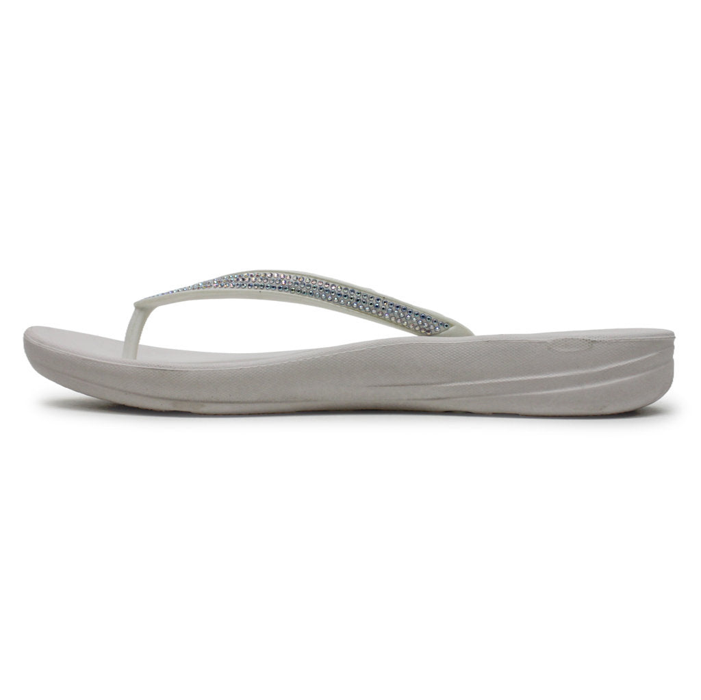 FitFlop Iqushion Sparkle Synthetic Womens Sandals#color_urban white