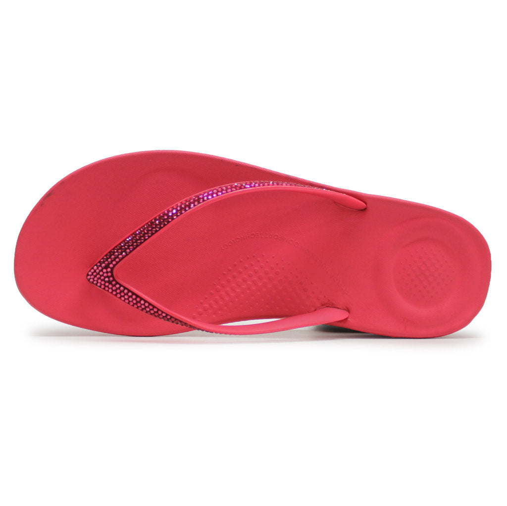 FitFlop Iqushion Sparkle Synthetic Womens Sandals#color_wild raspberry