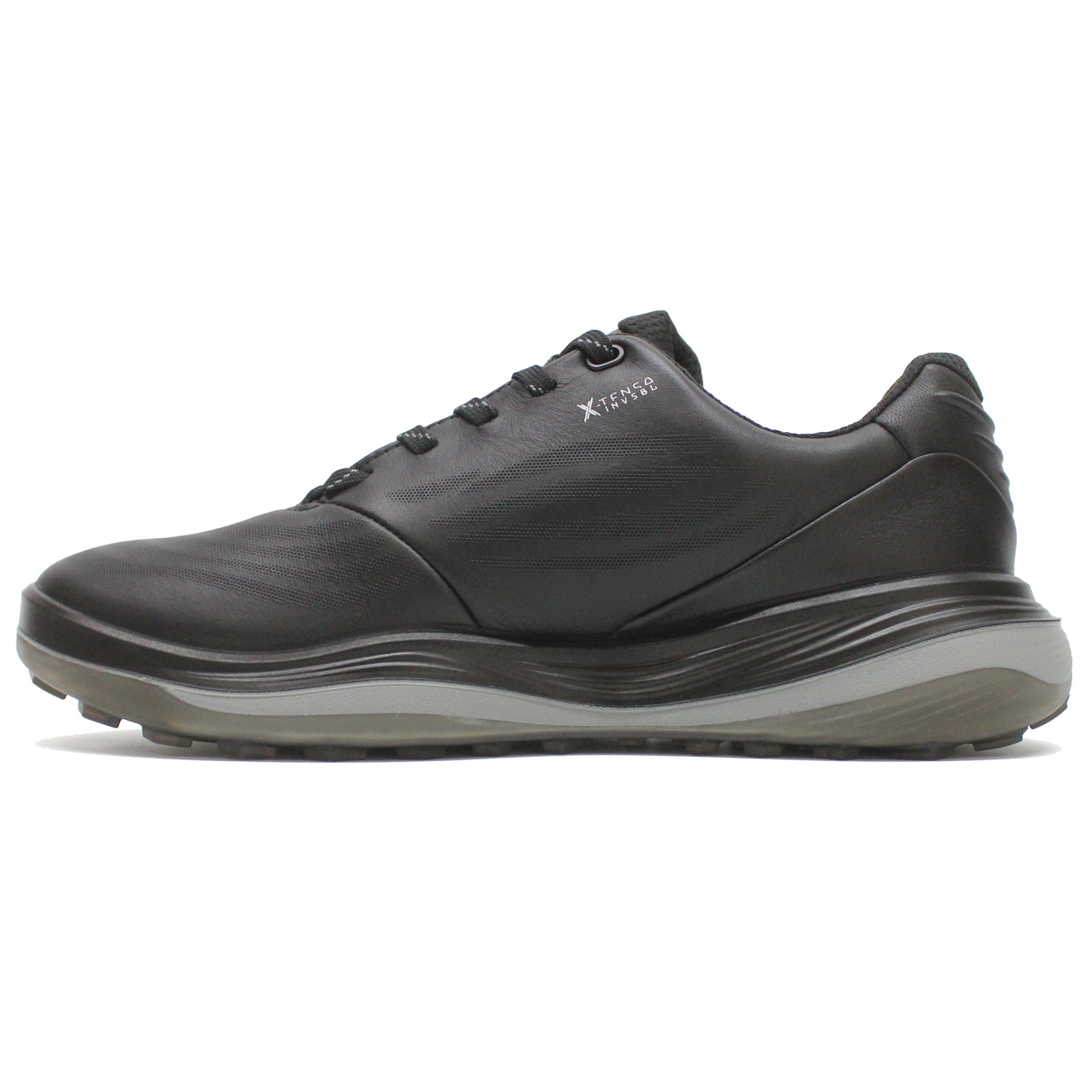 Ecco Golf LT1 Leather Womens Trainers#color_black