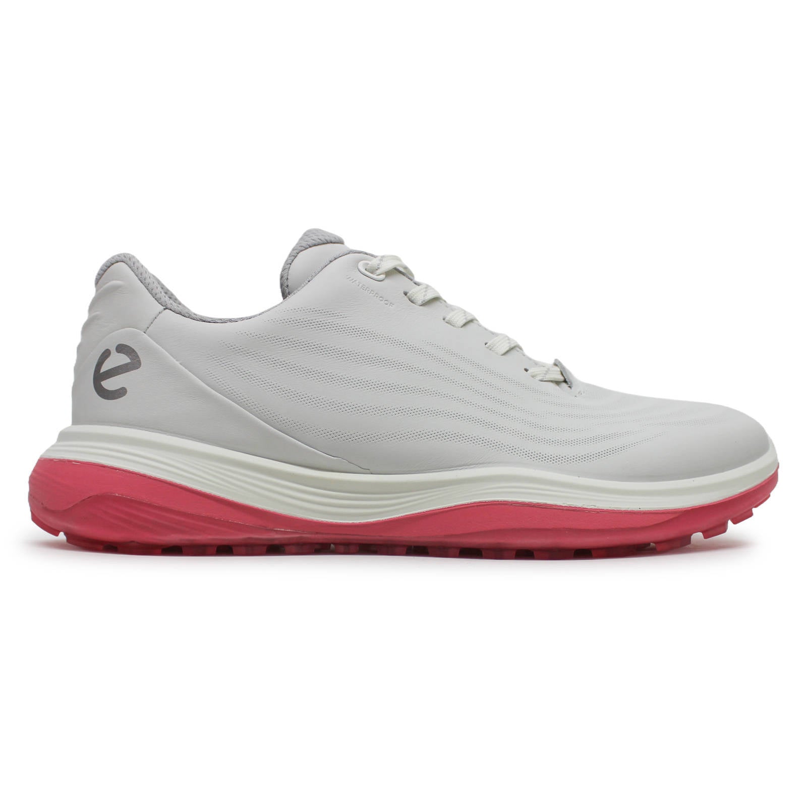 Ecco Golf LT1 Leather Womens Sneakers#color_white bubblegum