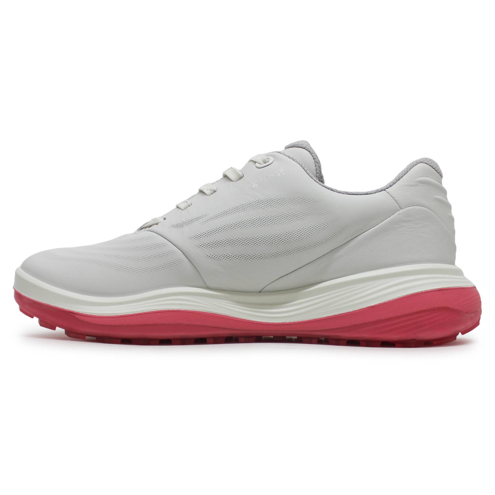 Ecco Golf LT1 Leather Womens Sneakers#color_white bubblegum