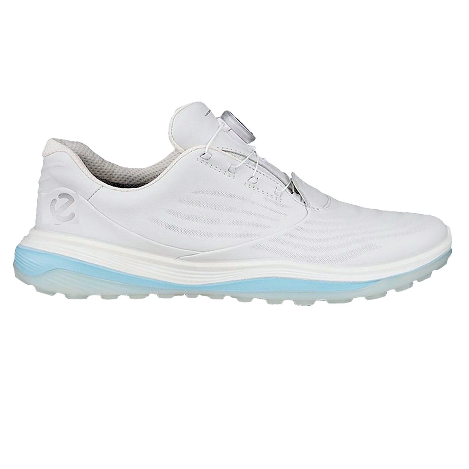 Ecco Golf LT1 132763 Leather Womens Trainers#color_white