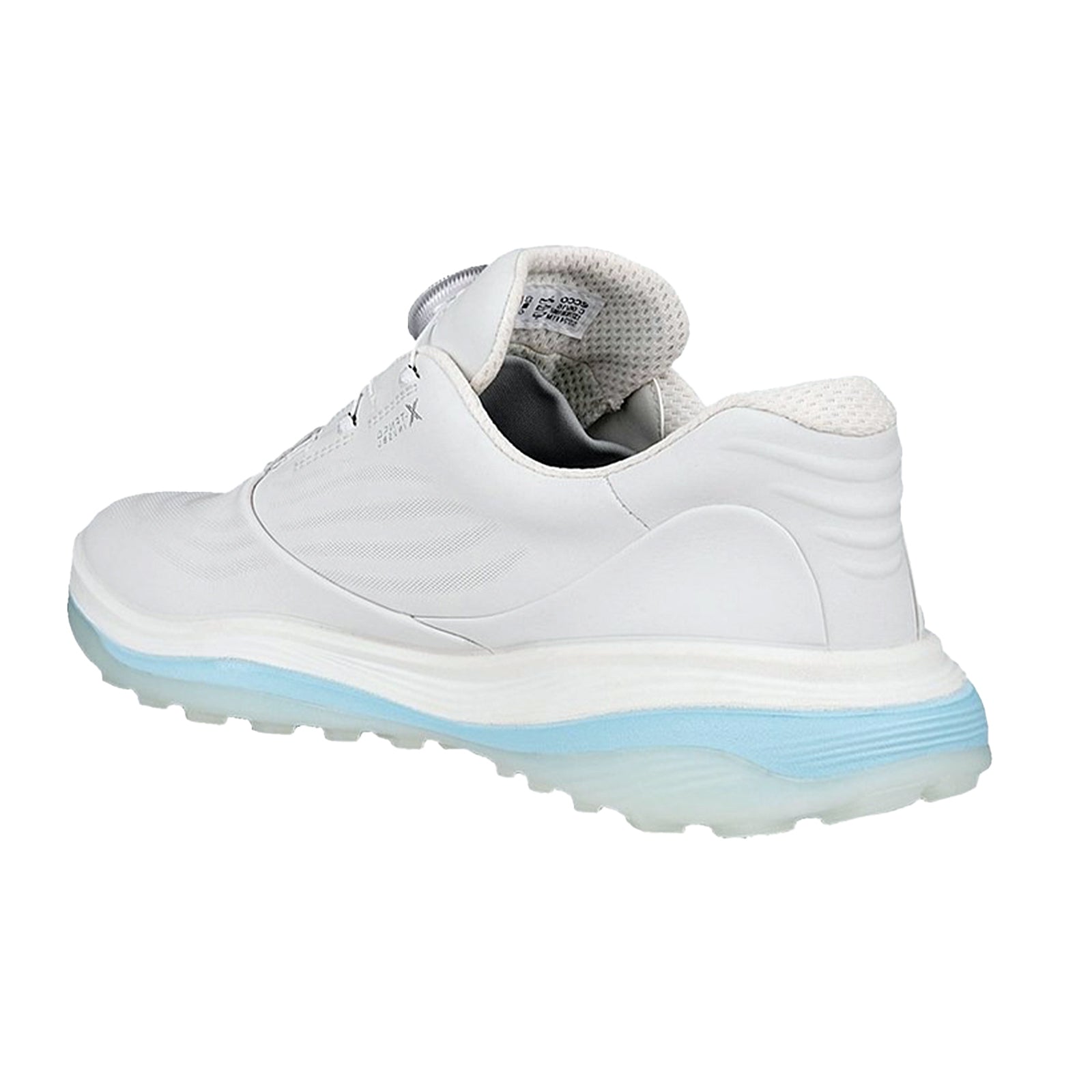 Ecco Golf LT1 132763 Leather Womens Trainers#color_white